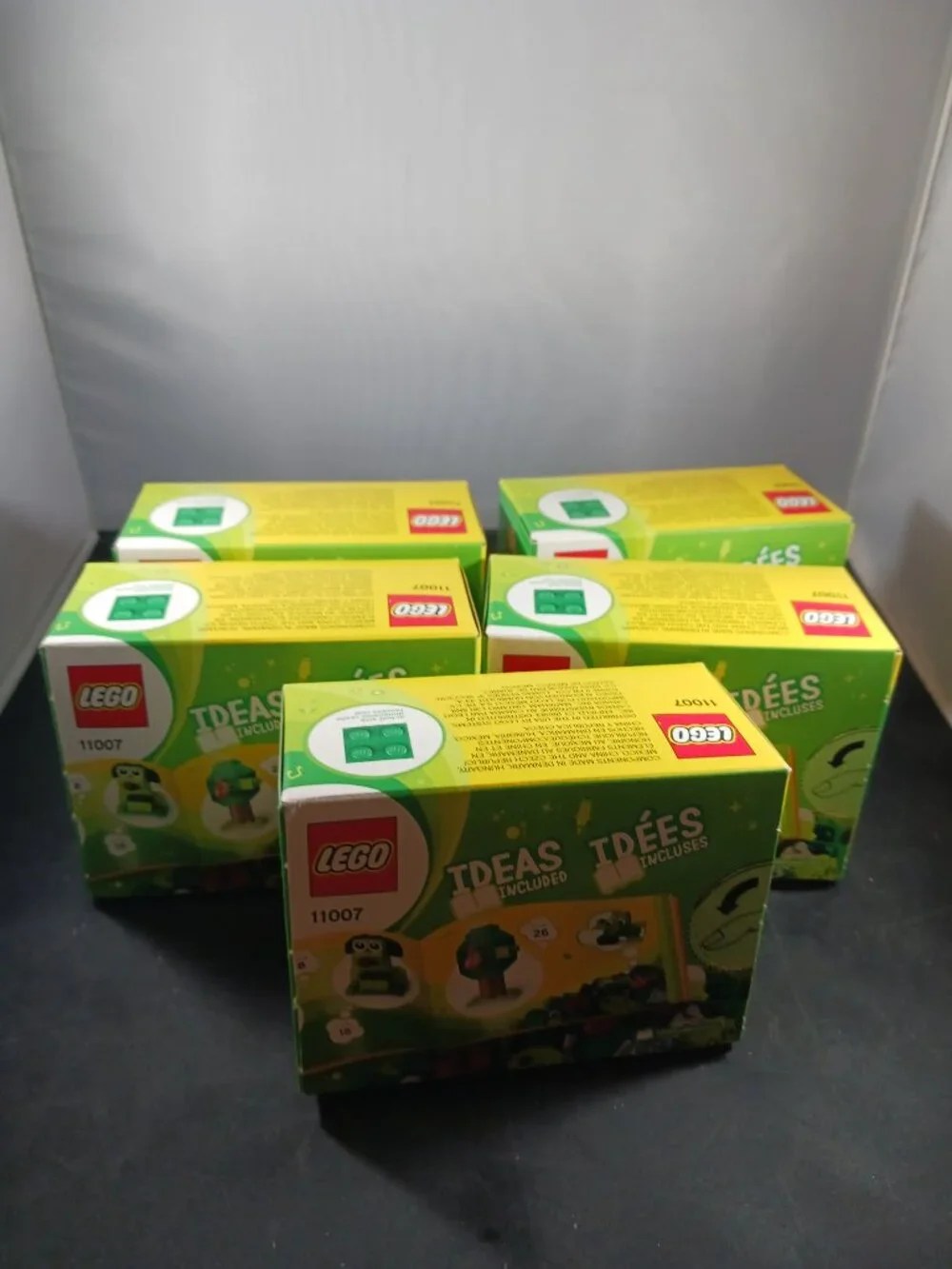 5 Boxes LEGO Classic Creative Green Bricks 60 Piece Building Toy #11007 4+